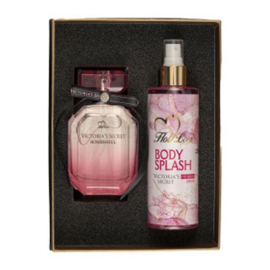 پک 2 عددی ادوپرفیوم و بادی اسپلش زنانه هات لاو مدل ویکتوریا سکرت بامبشل