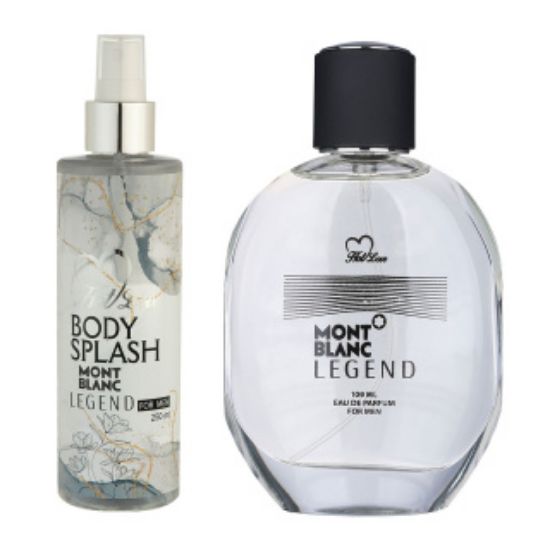 پک هدیه 2 عددی هات لاو شامل بادی اسپلش و ادوپرفیوم مدل Mont Blanc Legend